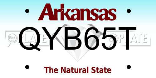QYB65T Arkansas License Plate