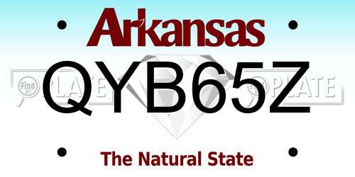 QYB65Z Arkansas License Plate
