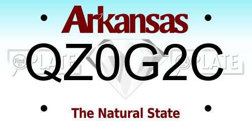 QZ0G2C Arkansas License Plate