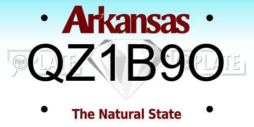 QZ1B9O Arkansas License Plate