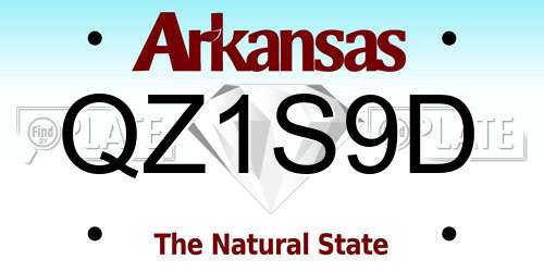 QZ1S9D Arkansas License Plate