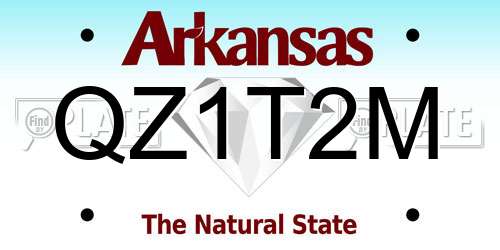 QZ1T2M Arkansas License Plate