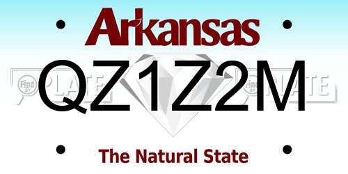 QZ1Z2M Arkansas License Plate