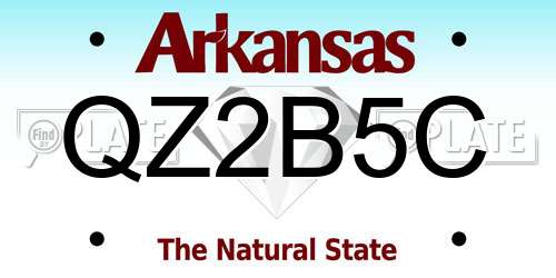 QZ2B5C Arkansas License Plate