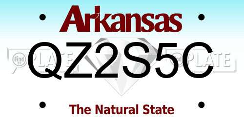 QZ2S5C Arkansas License Plate