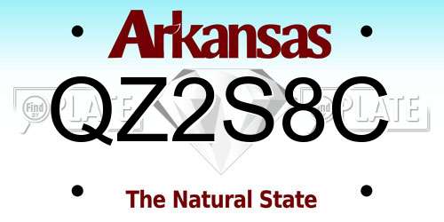 QZ2S8C Arkansas License Plate
