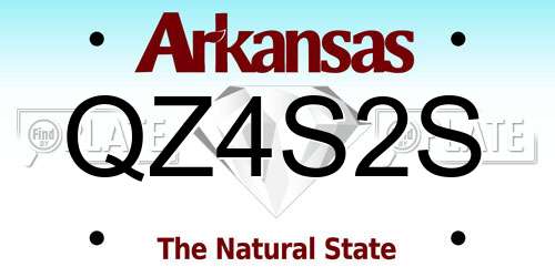 QZ4S2S Arkansas License Plate