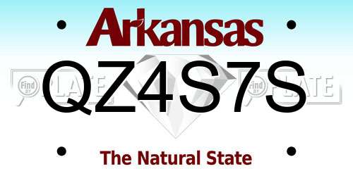 QZ4S7S Arkansas License Plate