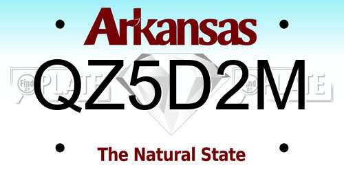 QZ5D2M Arkansas License Plate