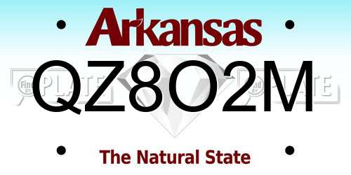QZ8O2M Arkansas License Plate