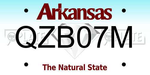 QZB07M Arkansas License Plate