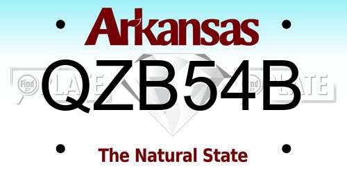QZB54B Arkansas License Plate