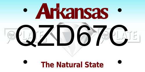 QZD67C Arkansas License Plate