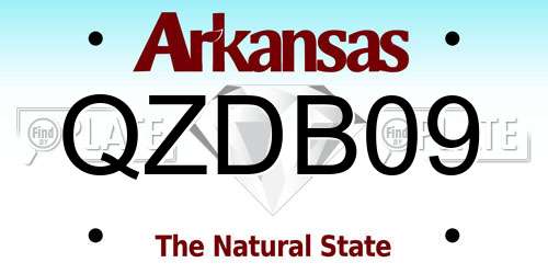 QZDB09 Arkansas License Plate