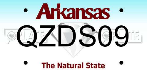 QZDS09 Arkansas License Plate