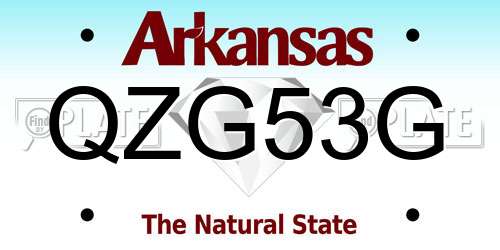 QZG53G Arkansas License Plate