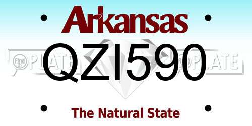 QZI590 Arkansas License Plate