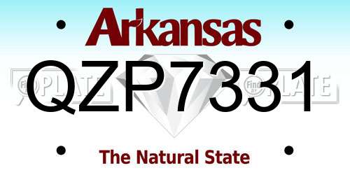 QZP7331 Arkansas License Plate
