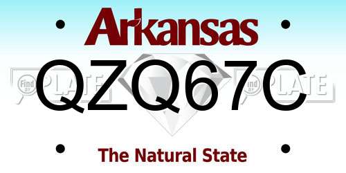 QZQ67C Arkansas License Plate