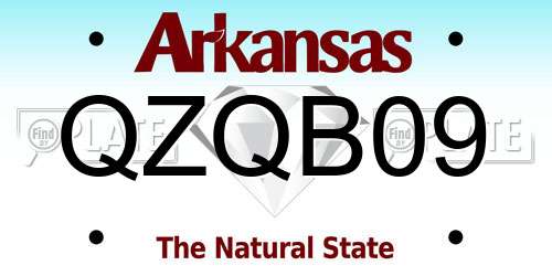 QZQB09 Arkansas License Plate