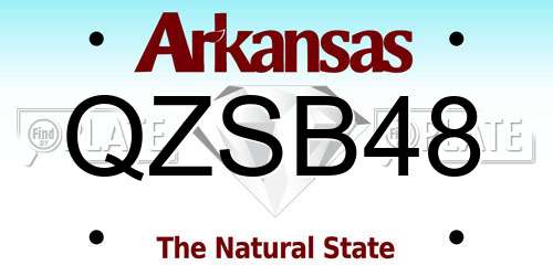 QZSB48 Arkansas License Plate