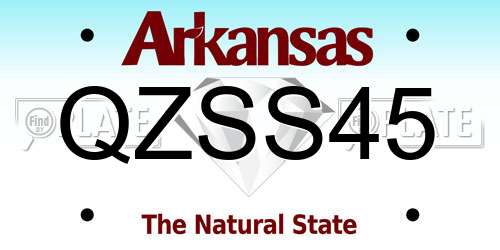 QZSS45 Arkansas License Plate