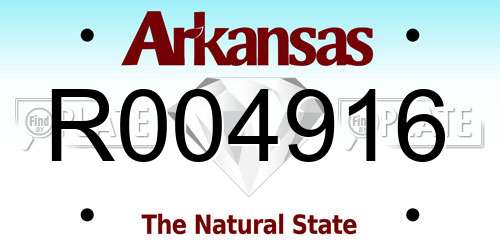 R004916 Arkansas License Plate