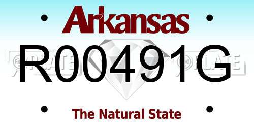 R00491G Arkansas License Plate