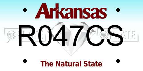 R047CS Arkansas License Plate