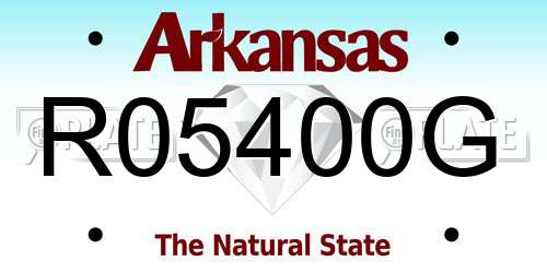 R05400G Arkansas License Plate