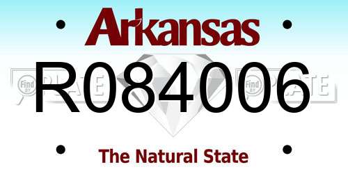 R084006 Arkansas License Plate