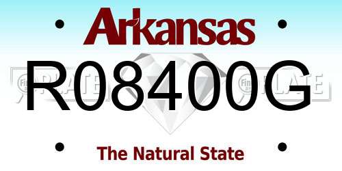 R08400G Arkansas License Plate