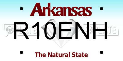 R10ENH Arkansas License Plate