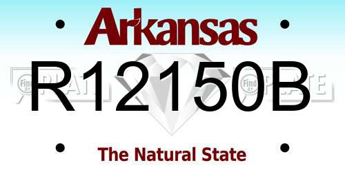 R12150B Arkansas License Plate