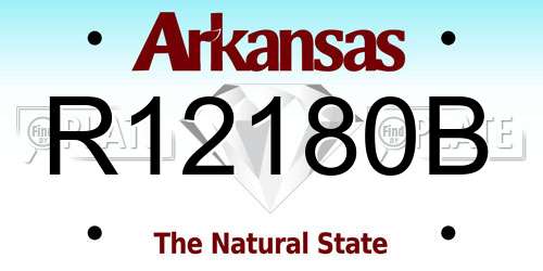 R12180B Arkansas License Plate