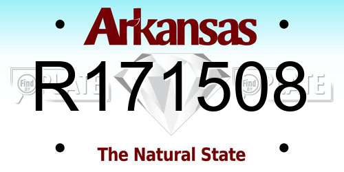 R171508 Arkansas License Plate