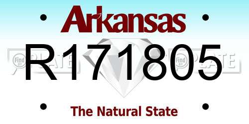 R171805 Arkansas License Plate