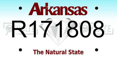 R171808 Arkansas License Plate