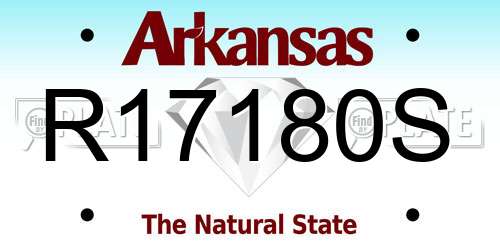 R17180S Arkansas License Plate