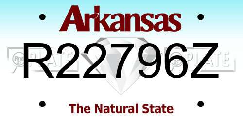 R22796Z Arkansas License Plate