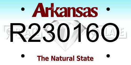 R23016O Arkansas License Plate