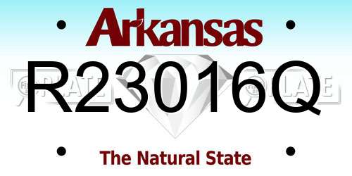 R23016Q Arkansas License Plate