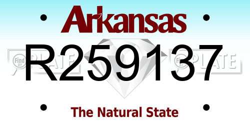 R259137 Arkansas License Plate