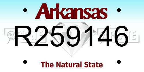 R259146 Arkansas License Plate