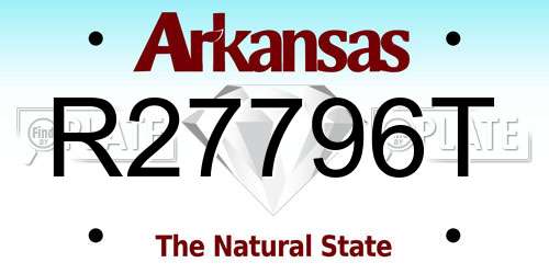 R27796T Arkansas License Plate