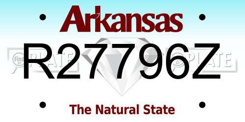 R27796Z Arkansas License Plate