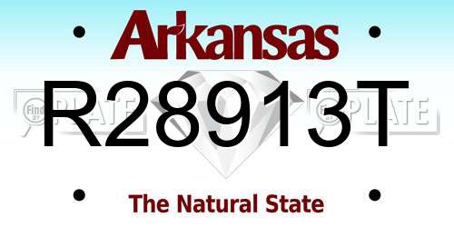 R28913T Arkansas License Plate