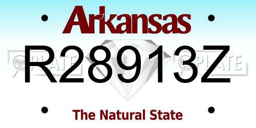 R28913Z Arkansas License Plate