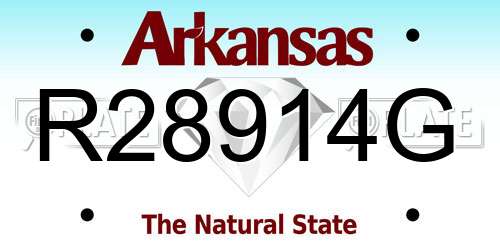 R28914G Arkansas License Plate