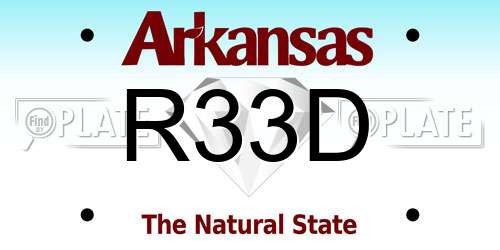 R33D Arkansas License Plate